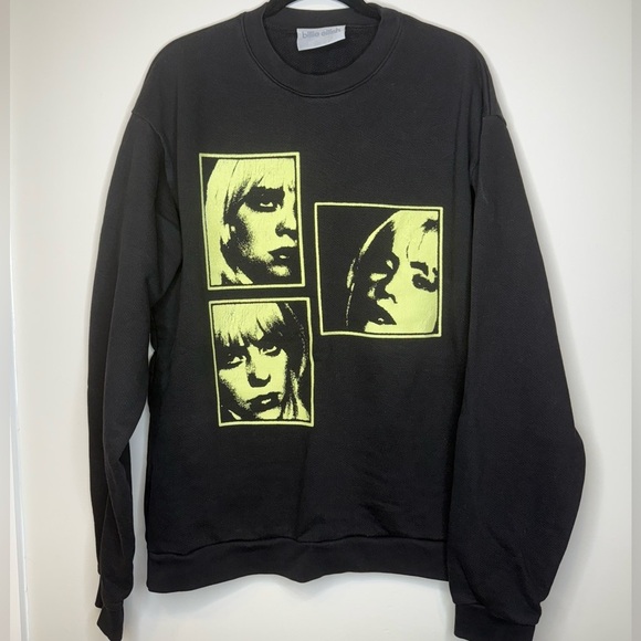Tops - Billie Eilish Happier Than Ever 2022 World Tour Merch Crew Neck